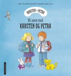 Omslag: "Bli venn med Karsten og Petra" av Tor Åge Bringsværd
