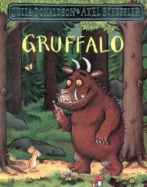Omslag: "Gruffalo" av Julia Donaldson