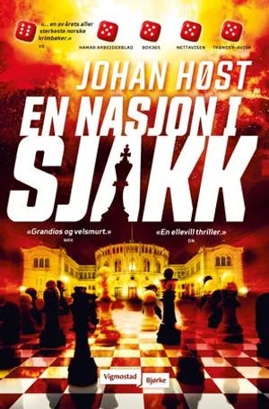 Omslag: "En nasjon i sjakk" av Johan Høst