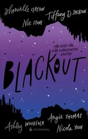 Omslag: "Blackout : : når lyset går, slår kjærligheten gnister" av Line Almhjell