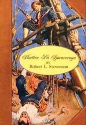 Omslag: "Skatten på Sjørøverøya" av Robert Louis Stevenson