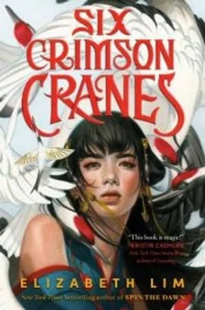 Omslag: "Six crimson cranes" av Elizabeth Lim